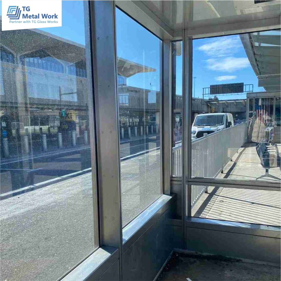 Custom aluminum and glass enclosure fabrication by TG Metal Work